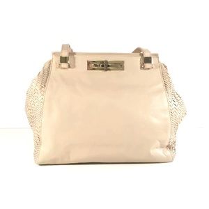 Elliot Luca Ivory Leather Handbag